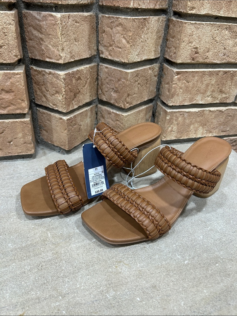 NWT Universal Thread Braided Double-Strap Block Heel Women’s Sandals size 11